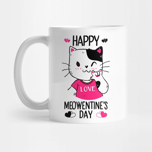 Cute Cat Valentines Day for Girls Kitty Quote by DragonTees